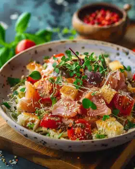 Brotsalat mit Thunfisch