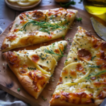 Flammkuchen mit Ziegenkäse 2 Flammkuchen mit Ziegenkäse