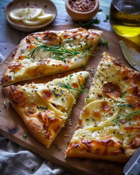 Flammkuchen mit Ziegenkäse