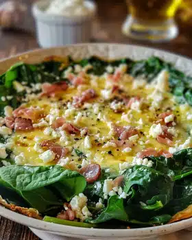Schinken- und Spinat-Quiche-Salat