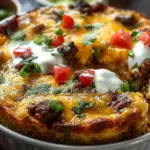 Würzige Hatch Chili Frühstücks-Casserole-Tassen 2 Würzige Hatch Chili Frühstücks-Casserole-Tassen