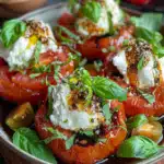 Gefüllte Burrata-Salat-Tomaten 2 Gefüllte Burrata-Salat-Tomaten