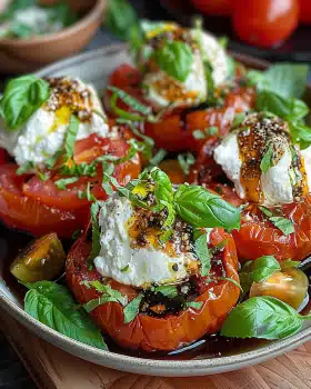 Gefüllte Burrata-Salat-Tomaten