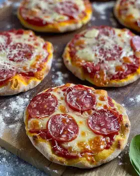 Schnelle Salami Piccolini Mini Pizzen