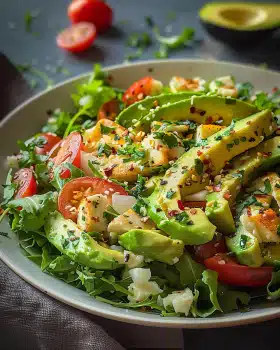 Avocado-Hähnchen Salat
