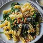 Fusilli mit Spinat und Kichererbsen