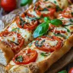 Baguettscheiben mit Tomaten & Mozzarella überbacken