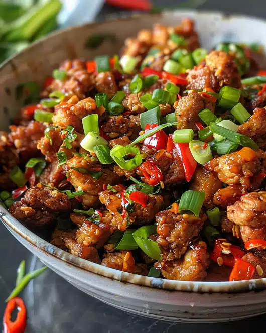 Hackfleisch-Hähnchen chinesische Rezepte für