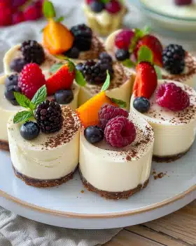 Cheesecake im Glas mit unterschiedlichen Toppings
