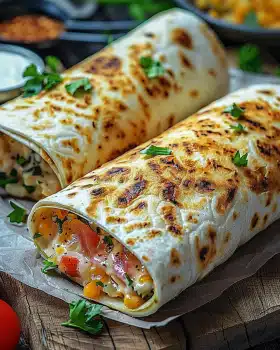 Käse-Geschmack Hühnchen Wraps: Köstliche und unkomplizierte Mahlzeit