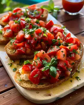 Bruschetta mit Tomaten Italienisch